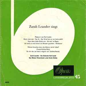 Zarah Leander - Zarah Leander Singt FLAC