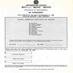 Genesis - Westwood One In Concert: BBC Concert Classic I 88-25 FLAC