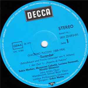 Puccini, Sutherland, Pavarotti, Caballe, Ghiaurov, Krause With Peter Pears, John Alldis Choir, London Philharmonic Orchestra, Zubin Mehta - Turandot FLAC