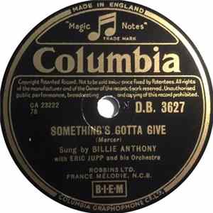 Billie Anthony With Eric Jupp And His Orchestra - Something's Gotta Give / Boom Boom Boomerang FLAC
