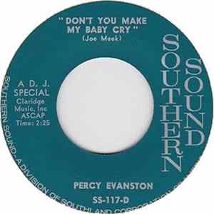 Percy Evanston, Ricky Sheldon - Don't You Make My Baby Cry / All Mine FLAC