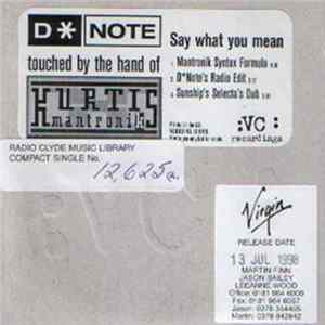DNote - Say What You Mean FLAC
