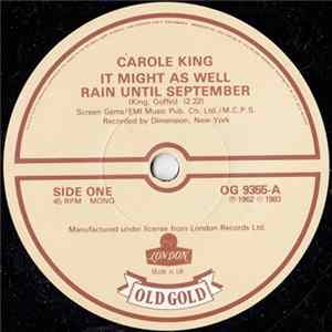 Carole King - It Might As Well Rain Until September FLAC