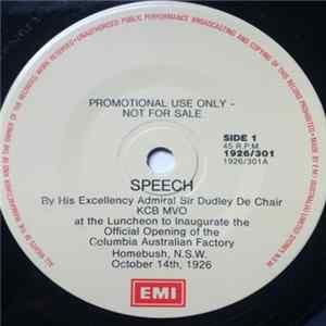 Admiral Sir Dudley De Chair / Sydney Simpson And His Wentworth Cafe Orchestra - Speech / Freshie FLAC