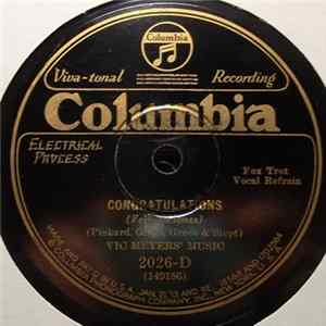 Vic Meyers' Music - Congratulations / Melancholy FLAC