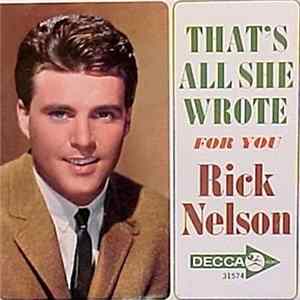 Rick Nelson - For You / That's All She Wrote FLAC