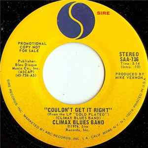 Climax Blues Band - Couldn't Get It Right FLAC