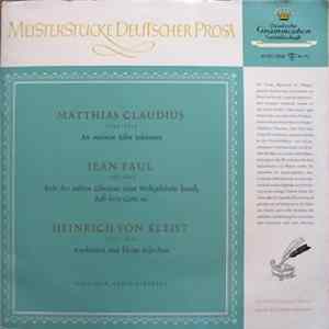 Ernst Ginsberg - Meisterstücke Deutscher Prosa FLAC