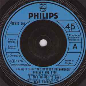 Demis Roussos - Excerpts From "The Roussos Phenomenon" FLAC