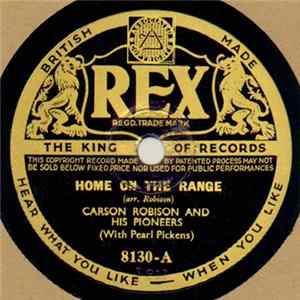 Carson Robison And His Pioneers - Home On The Range / Darling Nellie Gray FLAC