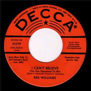 Red Williams - I Can't Believe (This Has Happened To Me) FLAC