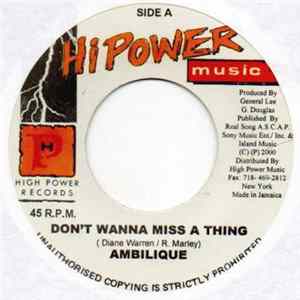 Ambilique - Don't Wanna Miss A Thing FLAC