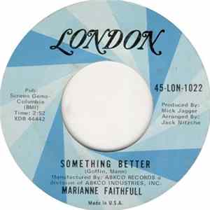 Marianne Faithfull - Something Better / Sister Morphine FLAC