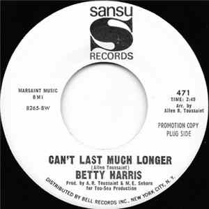 Betty Harris - Can't Last Much Longer FLAC