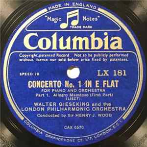 Walter Gieseking And The London Philharmonic Orchestra - Concerto No. 1 In E Flat FLAC
