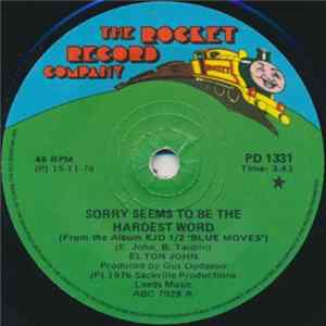 Elton John - Sorry Seems To Be The Hardest Word FLAC