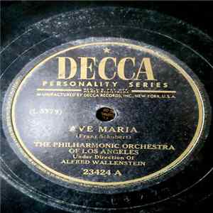 The Philharmonic Orchestra Of Los Angeles Under The Direction Of Alfred Wallenstein - Ave Maria FLAC
