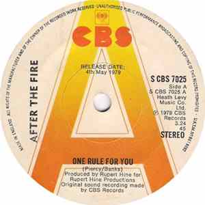After The Fire - One Rule For You FLAC