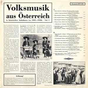 Various - Volksmusik Aus Österreich (In Historischen Aufnahmen (Ca. 1901-1950) Vol.1) FLAC