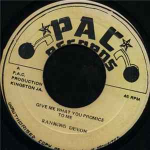 Ranking Devon - Give Me What You Promice To Me FLAC