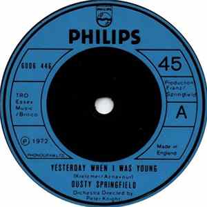 Dusty Springfield - Yesterday When I Was Young / The Look Of Love FLAC