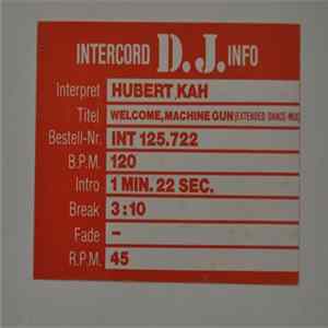 Hubert Kah - Welcome, Machine Gun (Extended Dance-mix) FLAC