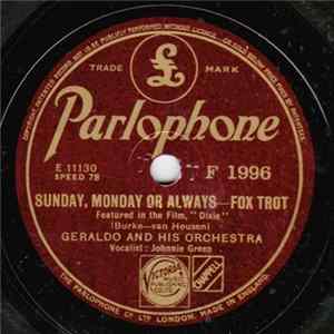 Geraldo And His Orchestra - Sunday, Monday Or Always / In The Blue Of Evening FLAC