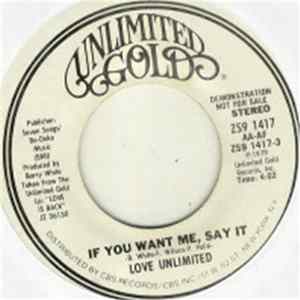 Love Unlimited - If You Want Me, Say It FLAC