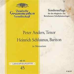 Peter Anders , Heinrich Schlusnus - In Memoriam FLAC