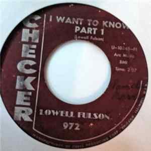 Lowell Fulson - I Want To Know FLAC