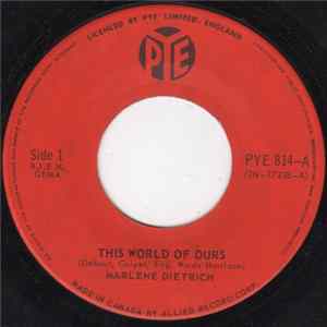 Marlene Dietrich - This World Of Ours FLAC