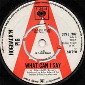 Hogback'n Pig - What Can I Say FLAC