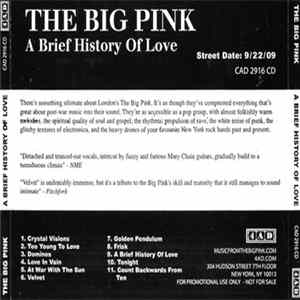 The Big Pink - A Brief History Of Love FLAC
