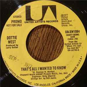 Dottie West - That's All I Wanted To Know FLAC