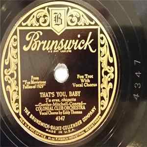 Colonial Club Orchestra - That's You Baby / Walking With Susie FLAC