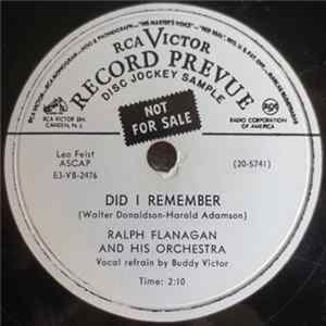 Ralph Flanagan And His Orchestra - Did I Remember / Lullaby Of Birdland FLAC