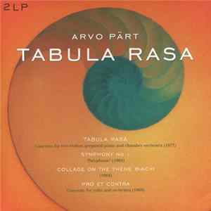 Arvo Pärt - Tabula Rasa FLAC