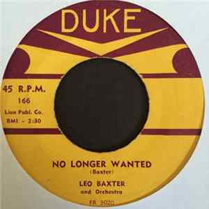 Leo Baxter & Orchestra - No Longer Wanted / No Nights Without You FLAC