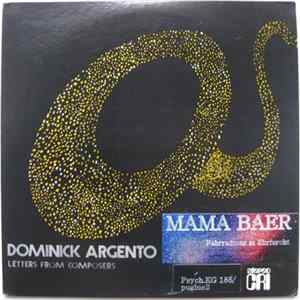 Mama Bär / Dominick Argento - Fahrradtour in Ehrfurcht/Letters From Composers FLAC