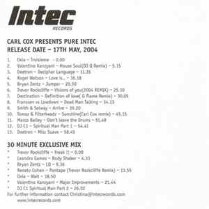 Carl Cox - Carl Cox Presents Pure Intec FLAC