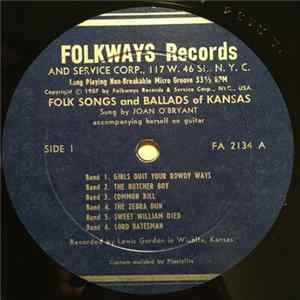 Joan O'Bryant - Folk Songs And Ballads Of Kansas FLAC