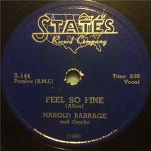 Harold Barrage And Combo - Feel So Fine / You're Gonna Cry FLAC
