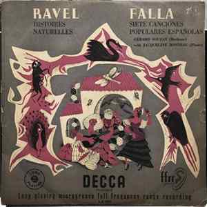 Maurice Ravel, Manuel De Falla, Gérard Souzay, Jacqueline Bonneau - Histoires Naturelles, Populares Espanolas FLAC