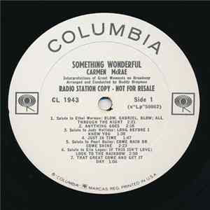Carmen McRae - Something Wonderful FLAC
