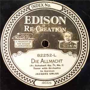 Jacques Urlus - Die Allmacht / Traum Durch Die Dammerung FLAC