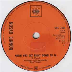Ronnie Dyson - When You Get Right Down To It FLAC