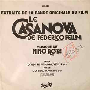 Nino Rota - O Venise, Venaga, Venus du film "Le Casanova" FLAC