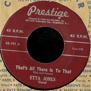 Etta Jones - That's All There Is For That FLAC