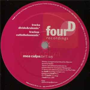 Mea Culpa - Don't Say FLAC