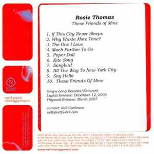 Rosie Thomas - These Friends Of Mine FLAC
